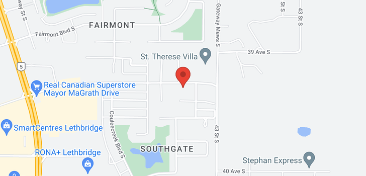 map of 232 Southgate Boulevard S